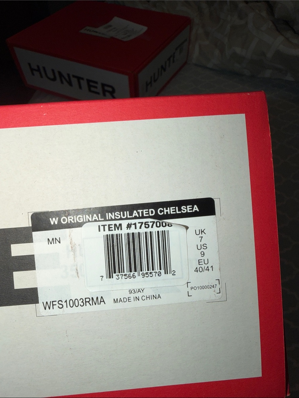 Hunter Original Chelsea Rain Boot size 9 and 8 - Picture 8 of 11